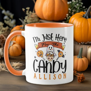 Mug Je suis juste ici pour l'Halloween Candy Custom