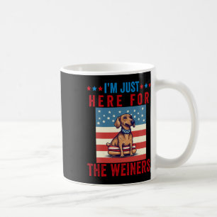 Mug Je suis juste ici pour Weiners drôle 4 Juillet Hot