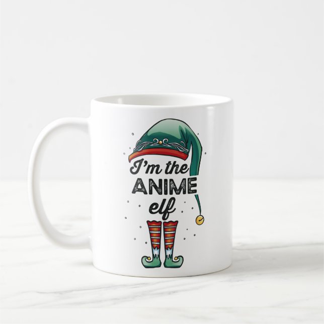 Mug Je suis l'Anime Elf Noël cadeau Noël Noël Noël Noë (Gauche)