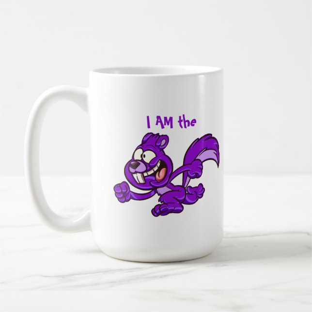 Mug Je SUIS le bureau des écureuils pourpres (Gauche)