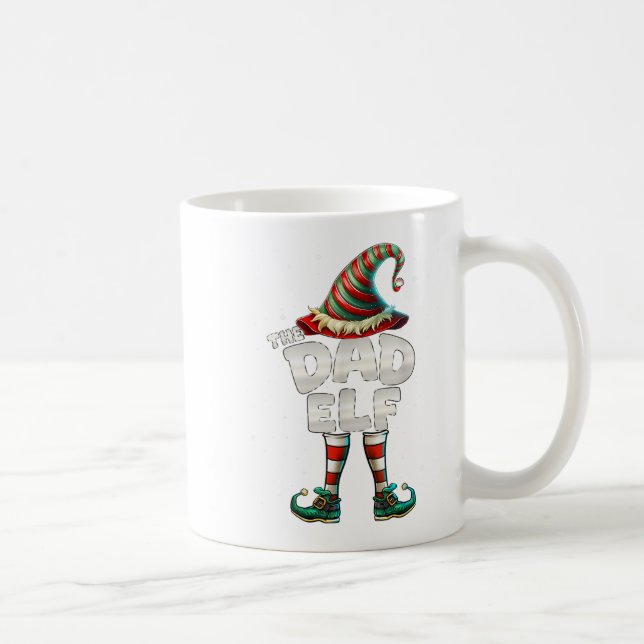 Mug Je suis le papa Elf Family Matching Group Noël (Droite)
