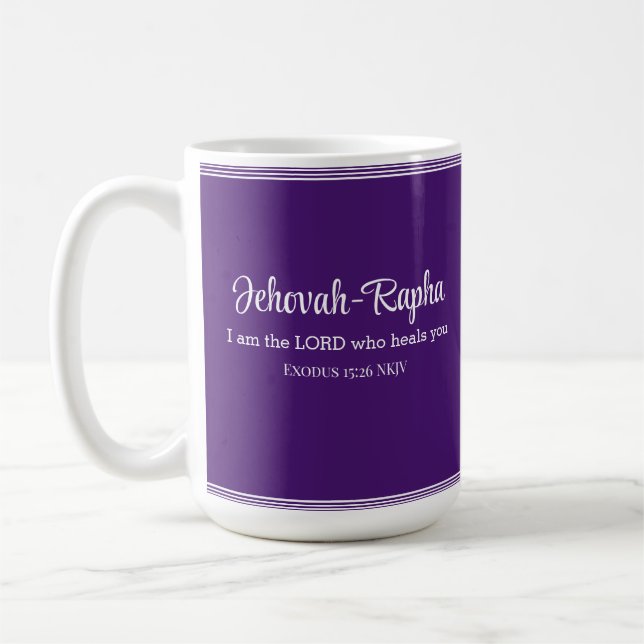 Mug Je suis le Seigneur qui vous guérit Bible Verse Pu (Gauche)