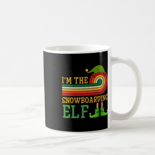 Mug Je suis Le Snowboard Elf Matching Group Fête de No (Droite)