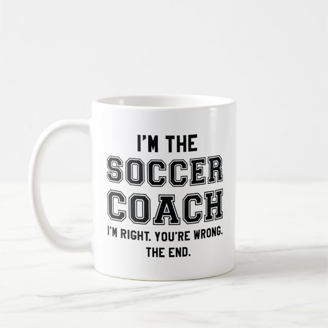 Mug Je suis l'entraîneur de football (Gauche)