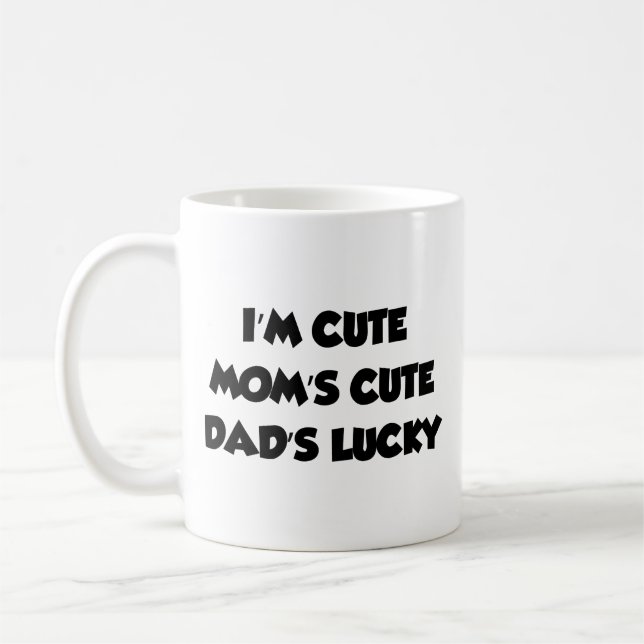 Mug Je suis mignon maman's mignonne papa's Lucky Coffe (Gauche)