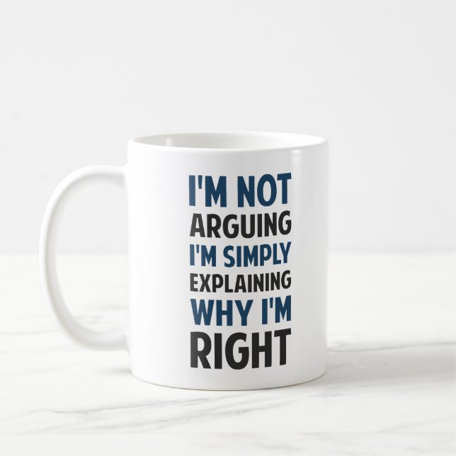 Mug Je suis ne discutant pas moi explique (Gauche)