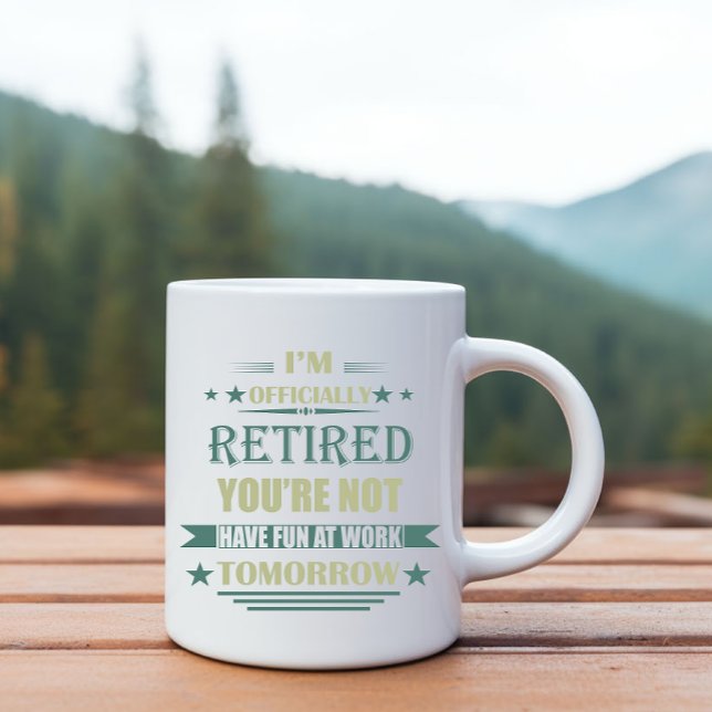 Mug Je suis officiellement à la retraite Funny Retrait (Créateur téléchargé)