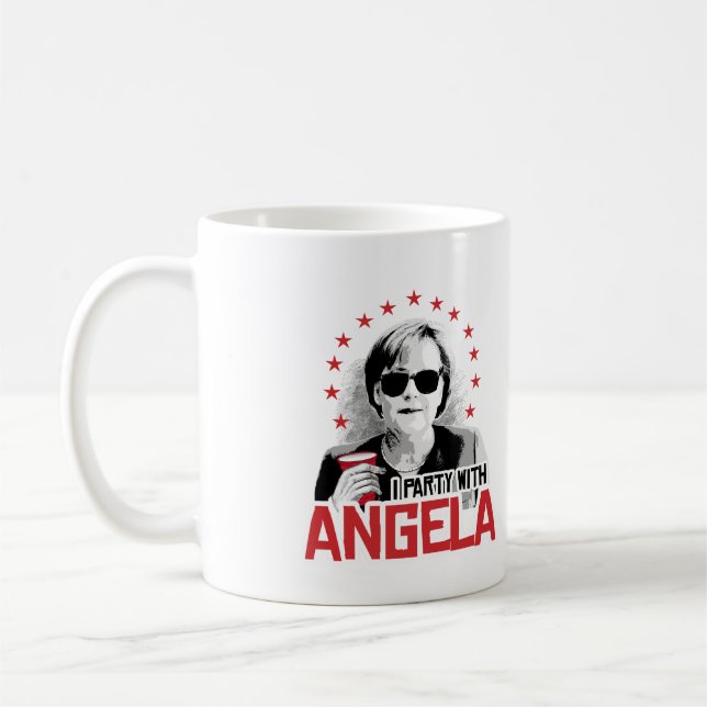 Mug Je suis partie avec Angela - - (Gauche)