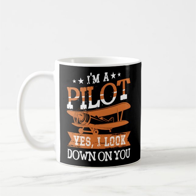 Mug Je Suis Pilote Oui Je Regarde En Bas Sur Vous Avia (Gauche)