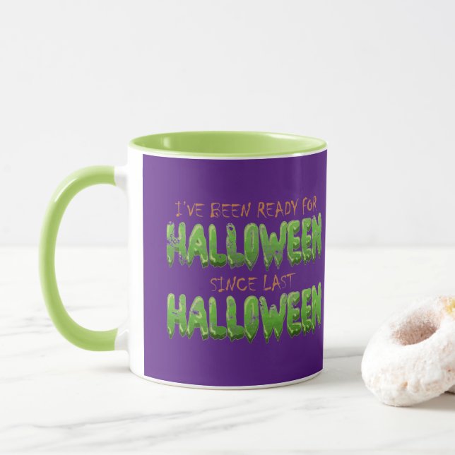 Mug Je suis prêt pour Halloween depuis Dernier Hallowe (Avec donut)
