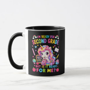 Mug Je suis prêt pour la licorne de deuxième année Pre