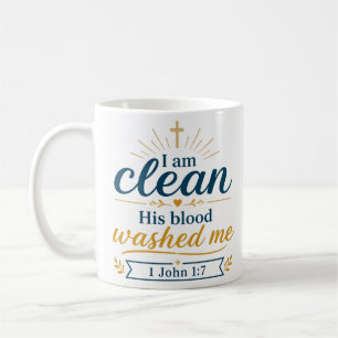 Mug Je Suis Propre Son Sang M'a Lavé Message De Verset
