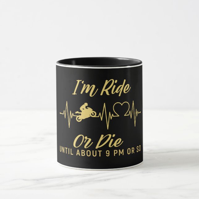 Mug Je suis Ride ou Die Funny Motorcycle (Centre)