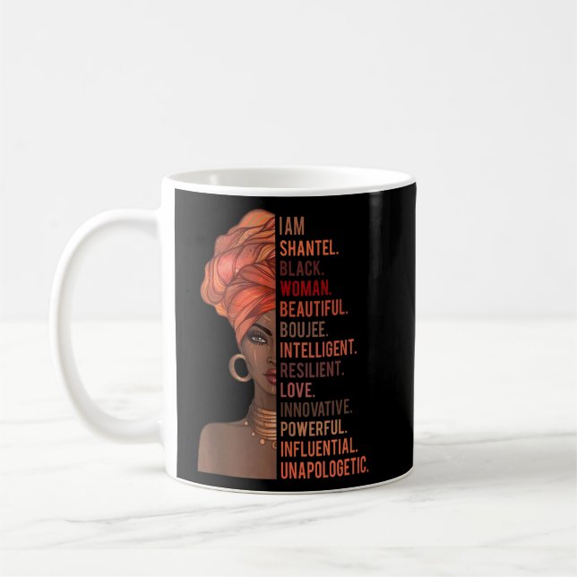 Mug Je Suis Shantel Black Woman Histoire Mois 2020 Fie (Gauche)