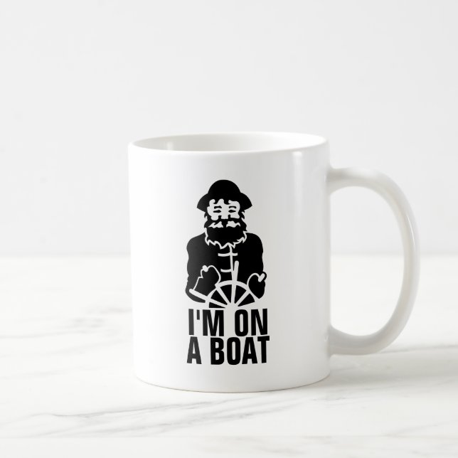 Mug Je suis sur un bateau (Droite)