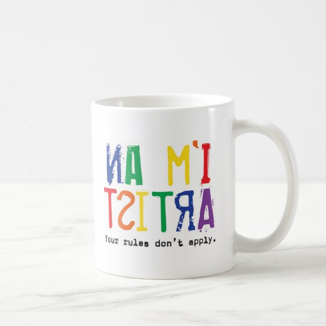 Mug Je suis un artiste (la tasse) (Droite)