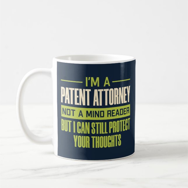 Mug Je suis un avocat en brevets pas un lecteur humori (Gauche)