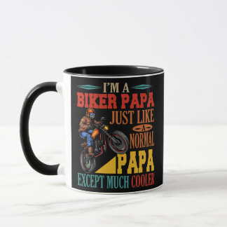 Mug Je suis Un Biker Papa Funny Beaucoup de Glacière M