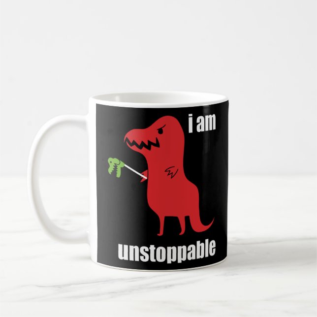 Mug Je suis un Dinosaure préhistorique Rex inarrêtable (Gauche)