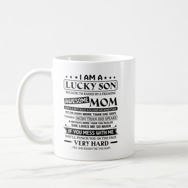 Mug Je suis un Fils chanceux élevé par un monstre mons (Gauche)