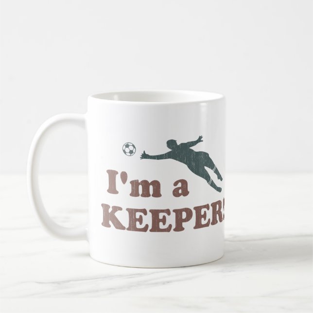 Mug Je suis un gardien de but du football de gardien (Gauche)