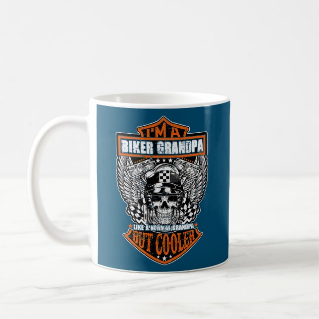 Mug Je suis un grand-père motard comme un grand-père n (Gauche)