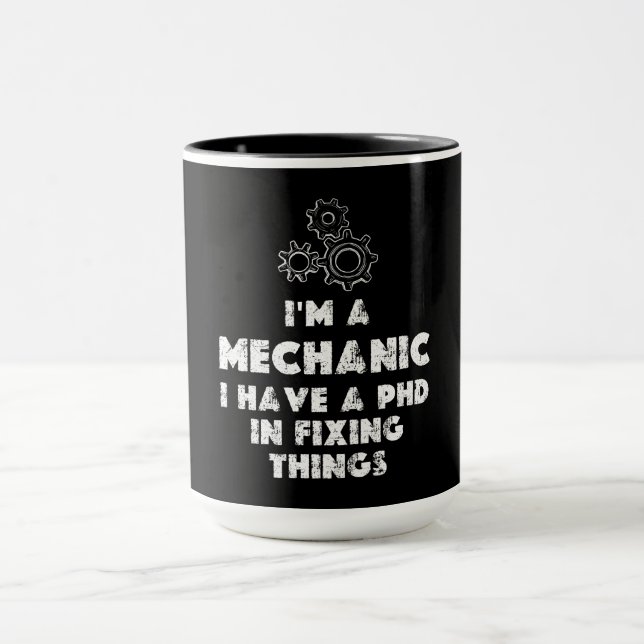 Mug Je Suis Un Mécanicien Et Un Amusant (Centre)