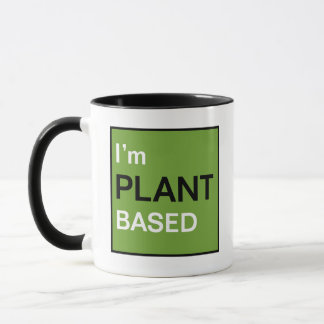 Mug Je suis un message végétarien ou végétarien basé s