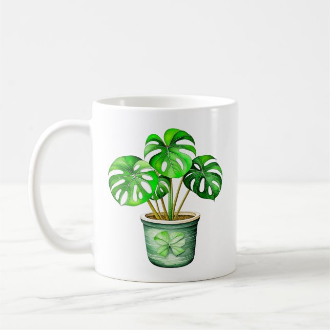 Mug Je suis un Monstera sans Mon Café | Funny Plante P (Gauche)