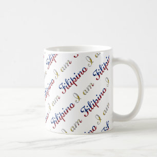 Mug Je suis un Motif philippin de la typographie de la