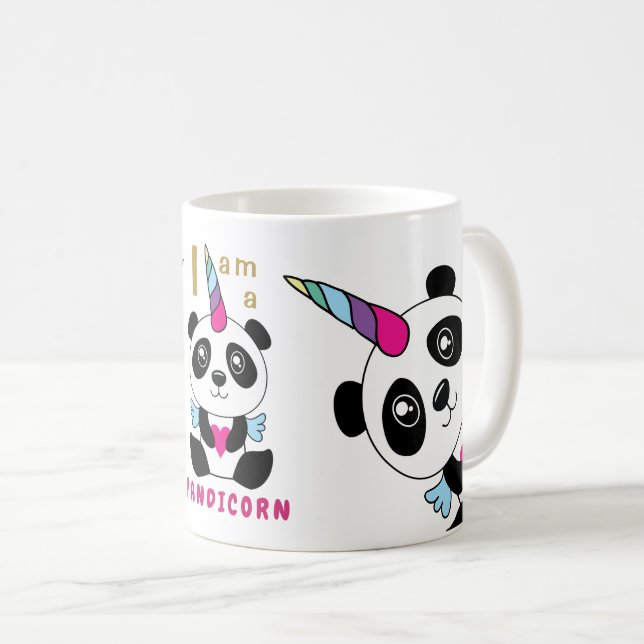 Mug Je suis un Pandicorn - licorne mignonne de panda (Devant droit)