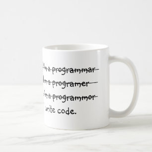 Mug Je suis un programmar j'écris le code