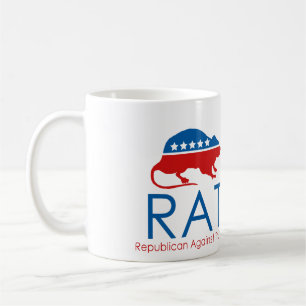 Mug Je suis un R.A.T : Républicain contre Trump