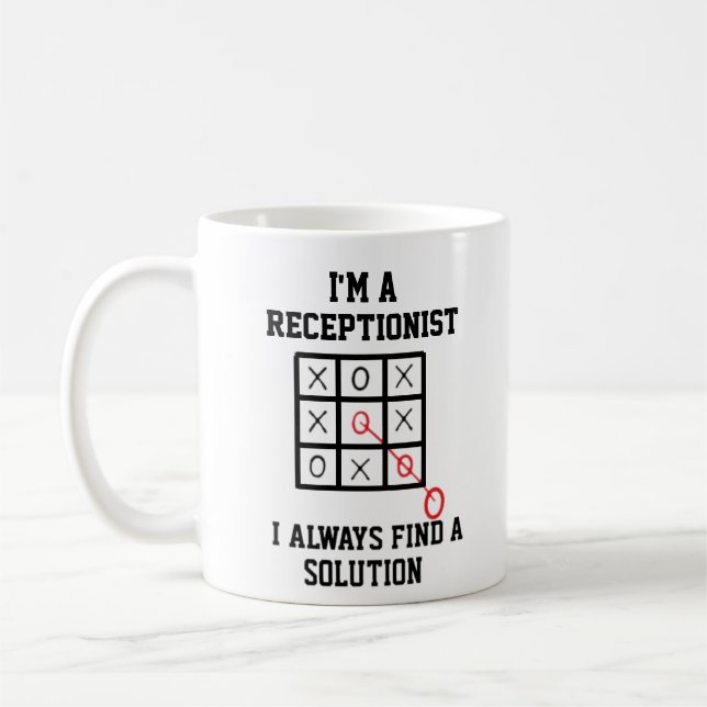 Mug Je Suis Un Réceptionniste Je Trouve Toujours Un Bo (Gauche)