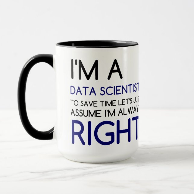 MUG JE SUIS UN SCIENTIFIQUE DES DONNÉES (Gauche)