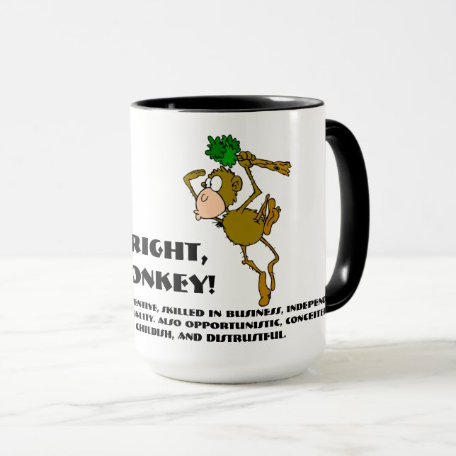 Mug Je suis un singe. (Devant droit)