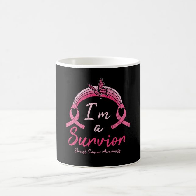 Mug Je suis un survivant guerrier Sensibilisation au c (Centre)