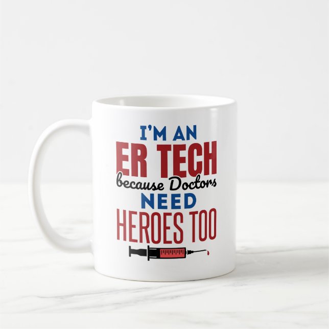 Mug Je suis un technicien en urgences parce que les mé (Gauche)