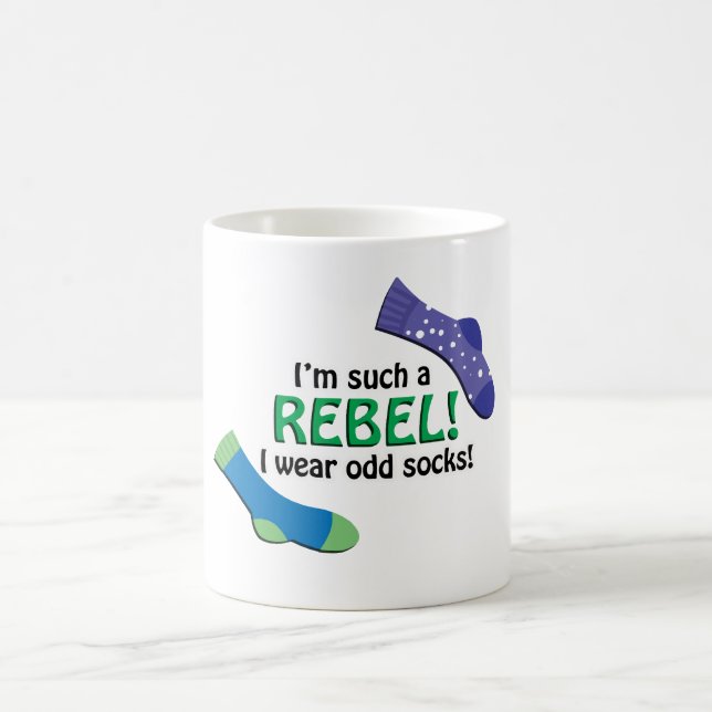 Mug Je suis un tel rebelle, je porte les chaussettes (Centre)
