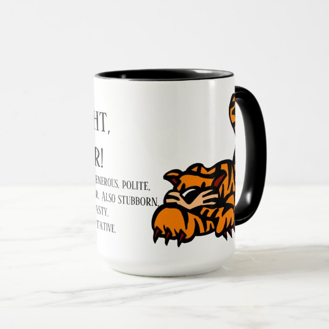 Mug Je suis un tigre. (Devant droit)