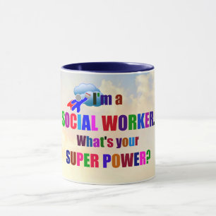 Mug "Je suis un travailleur social" conception populai