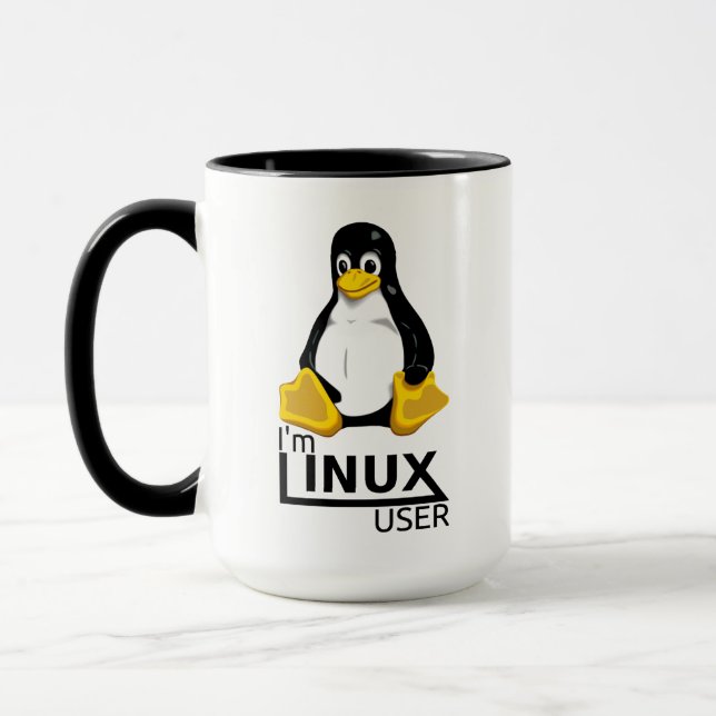 Mug Je suis un utilisateur Linux (Gauche)