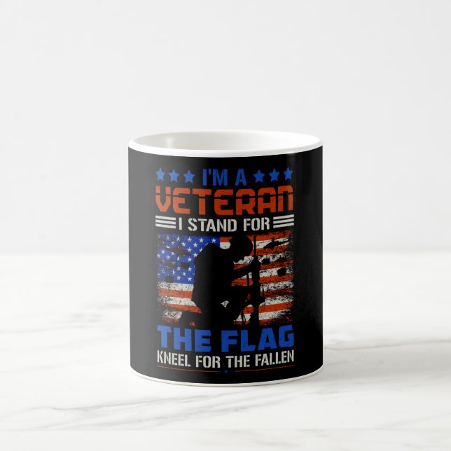 Mug Je Suis Un Vétéran Stand Pour Le Drapeau - USA Her (Centre)