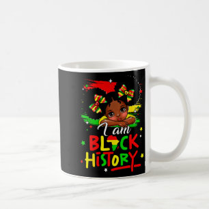 Mug Je suis une fille d'histoire noire afro Petit prin