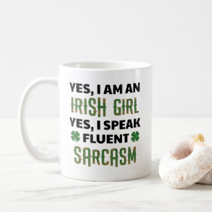 Mug Je suis une fille irlandaise que je parle le