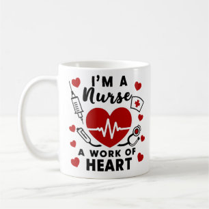 Mug Je suis une infirmière de coeur