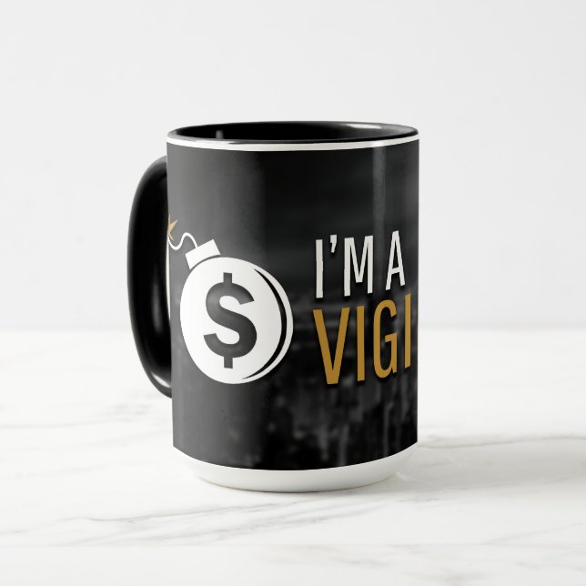 Mug Je suis une vigilante cannette à café (Devant gauche)
