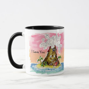 Mug Je T'Ai Lava, Tu M'As Érompu Cartoon Volcano
