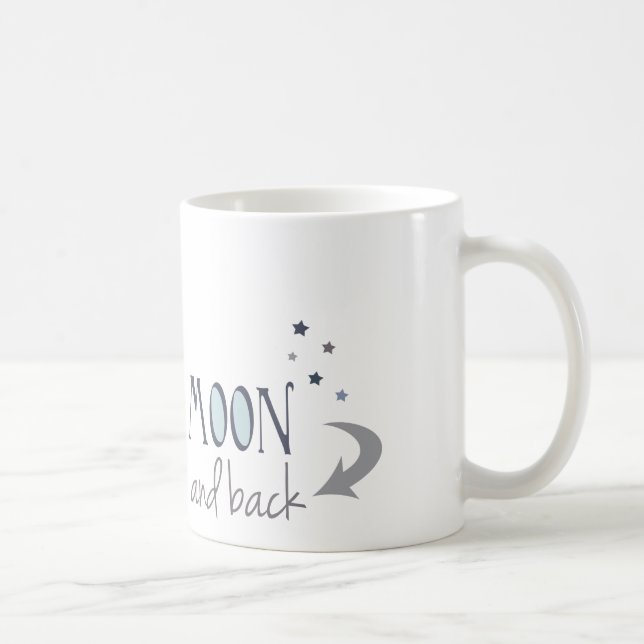 Mug Je t'aime à la lune et au dos (Droite)