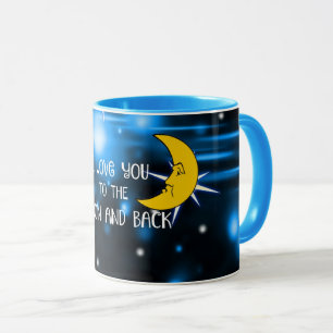Mug Je t'aime à la lune et retour, design populaire